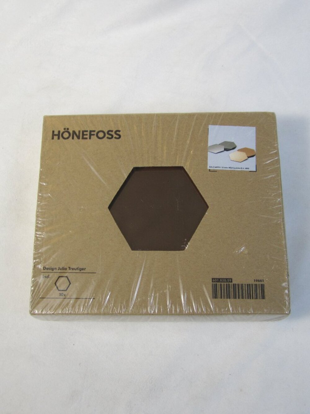 Ikea Honefoss Mirrors - 10 Hexagonal Chrome Brass Mirrors 19661 - 601.820.59